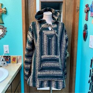 Green and tan XL Baja Hoodie